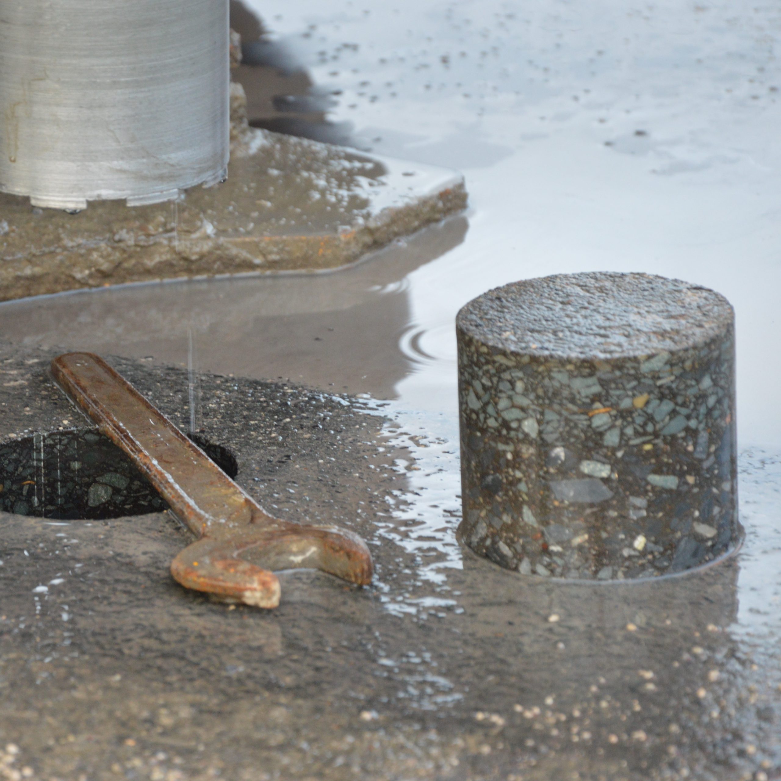 Kernboring op de werf | resultaat van boring | Disoma NV